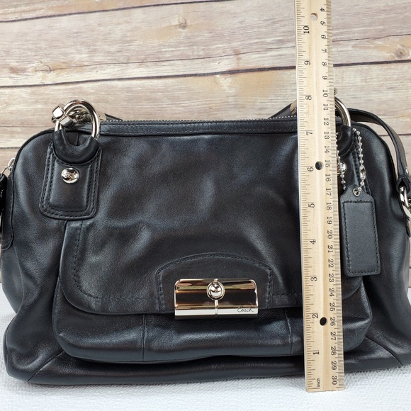 Coach Black Leather Satchel Bag - Picture 6 of 8